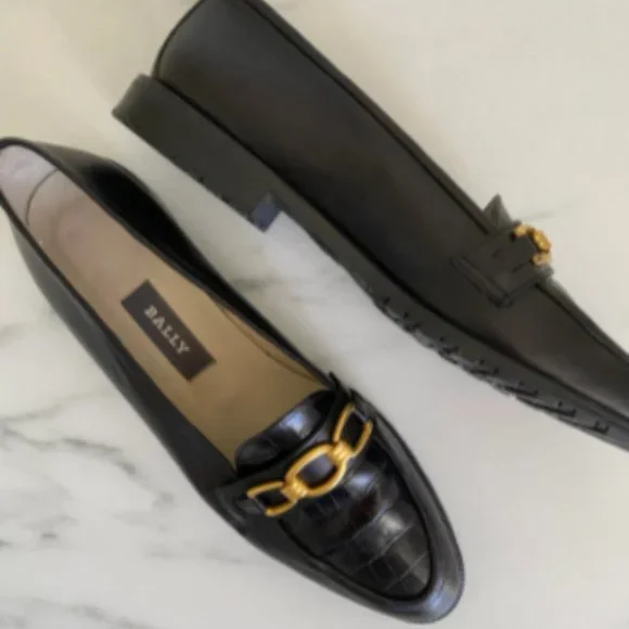 Bally Tiffany Loafers | Women's Croc Leather Loafers | 9.5 | NWOT - Picture 3 of 8